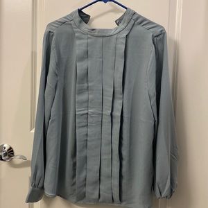 H&M Pale Blue High Neck Blouse NWT